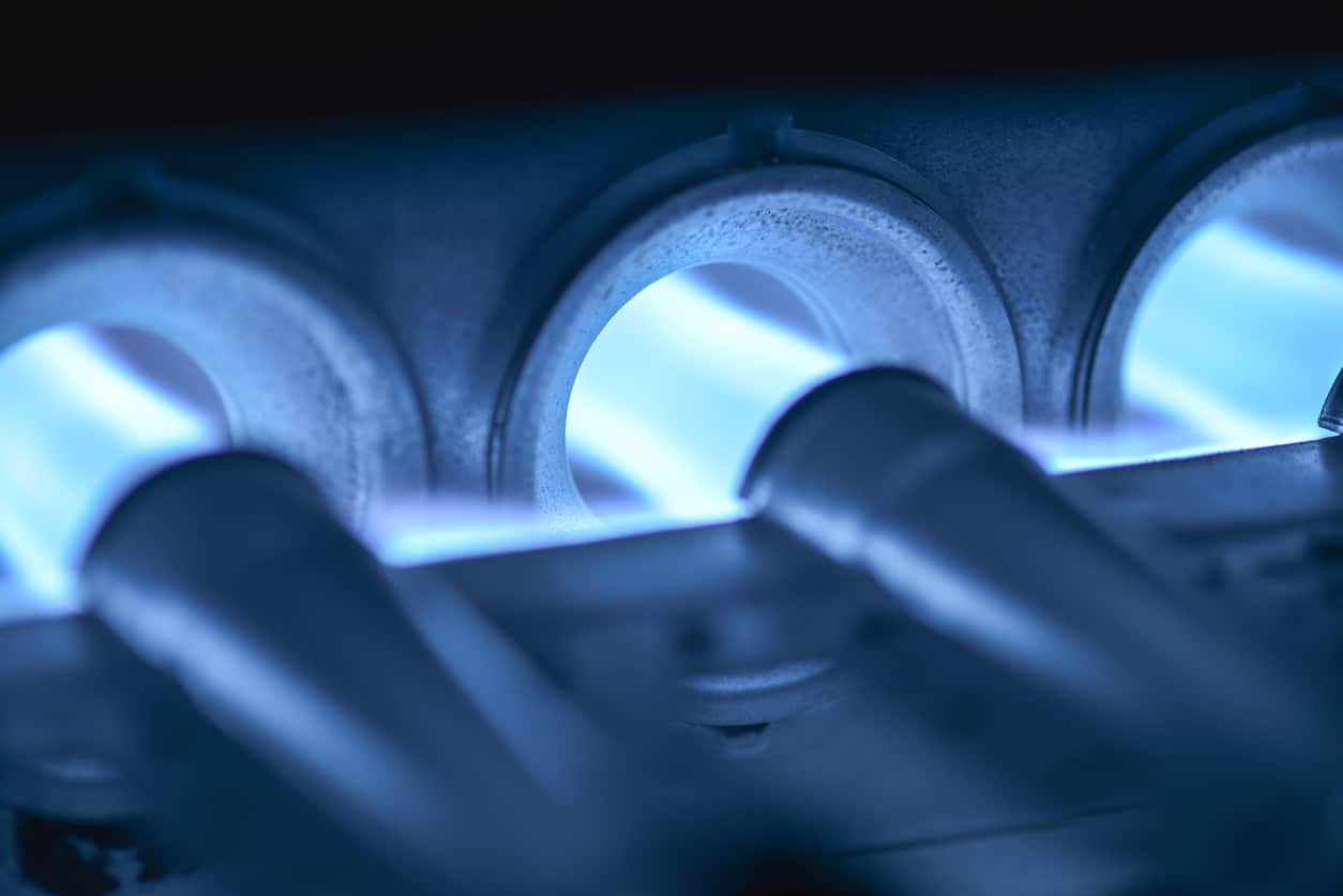 furnace heat exchanger with blue pilot light
